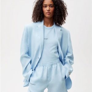 Pangaia Aloe-Linen Blue Blazer